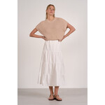 TAN/WHITE SWEATER COMBO DRESS