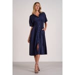 elan NAVY DRESS WITH FRONT ZIP