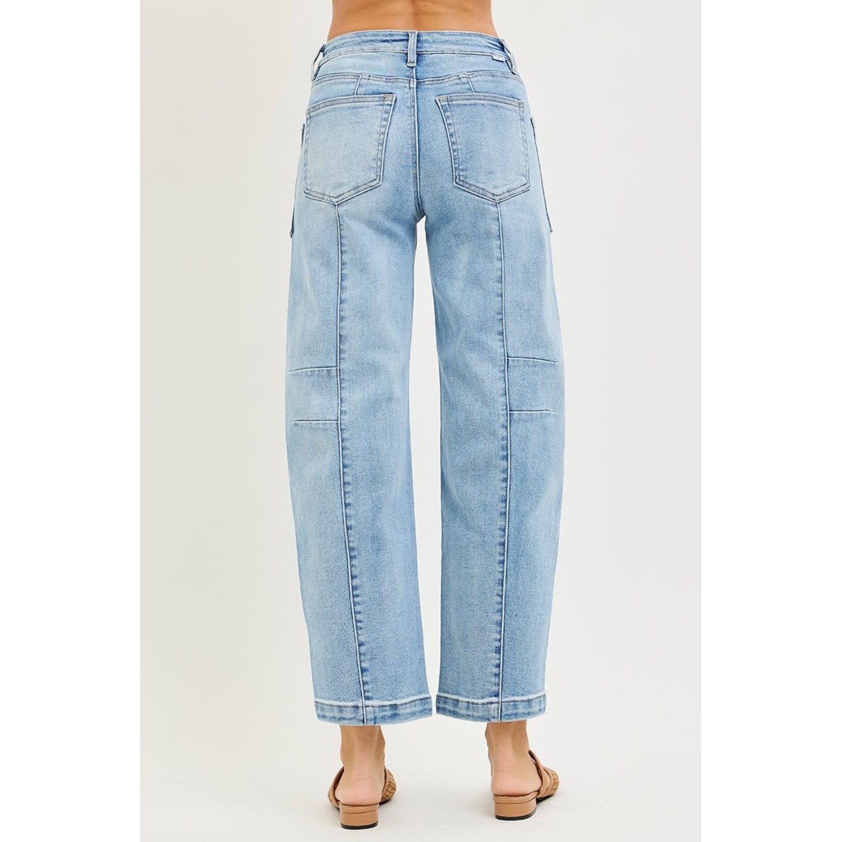 LIGHT WASH UTILITY BOYFRIEND JEANS