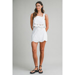 EMBROIDERED SLEEVELESS CROP TOP AND MINI SKIRT SET