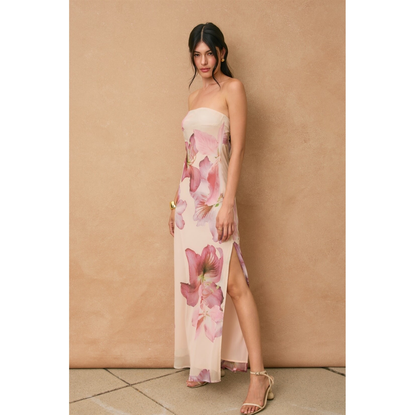 LAELIA ORCHID STRAPLESS MAXI DRESS