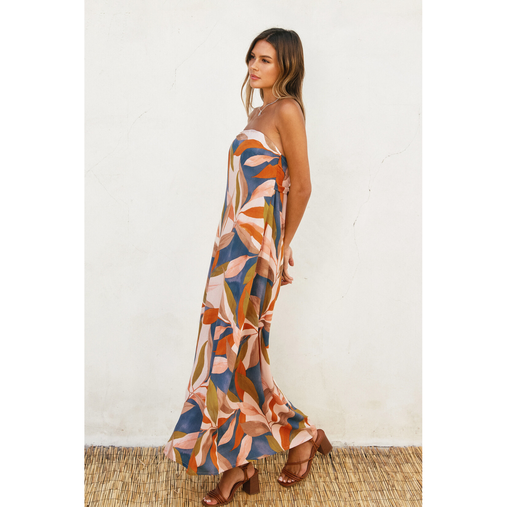 PERSIMMON BLUE MAXI DRESS