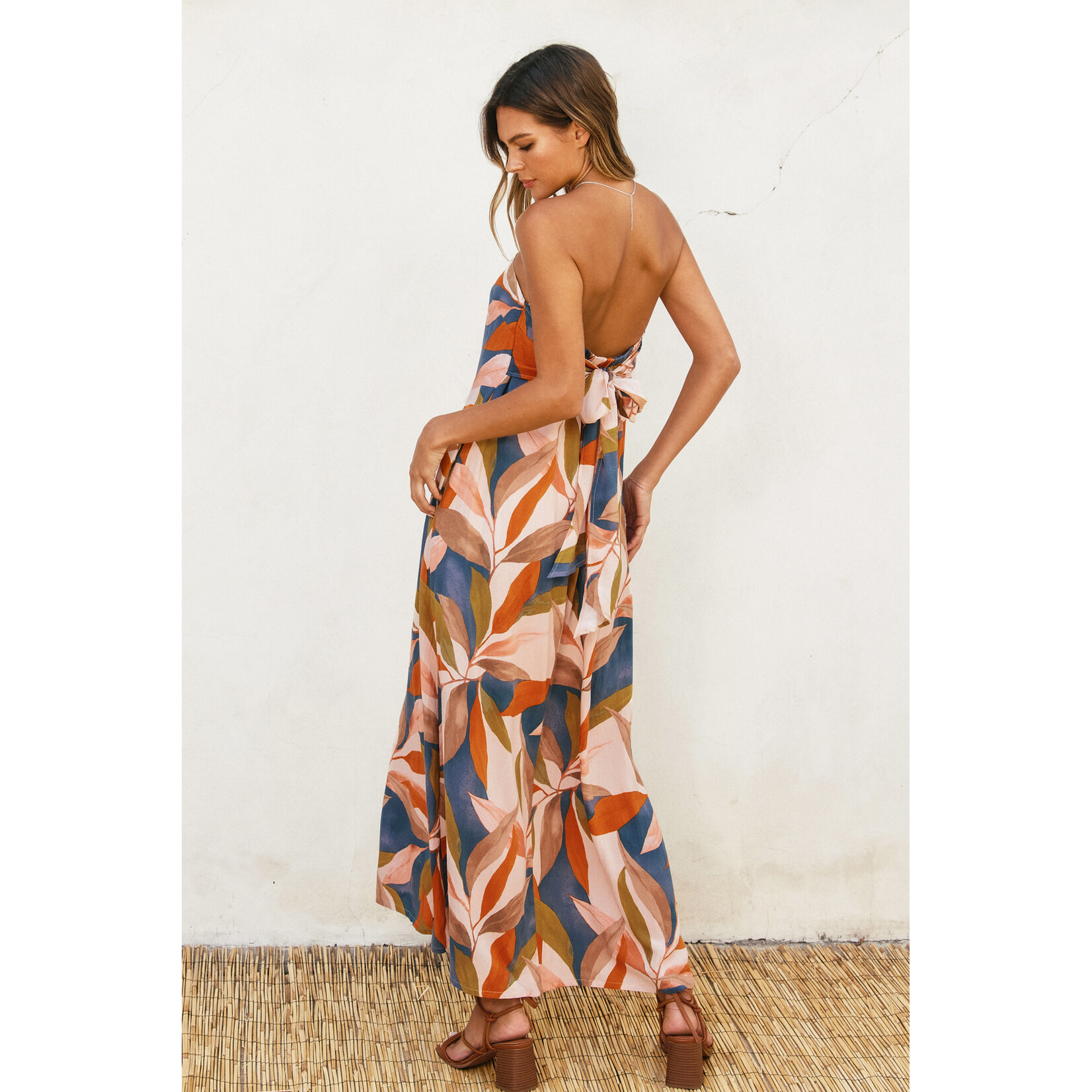 PERSIMMON BLUE MAXI DRESS