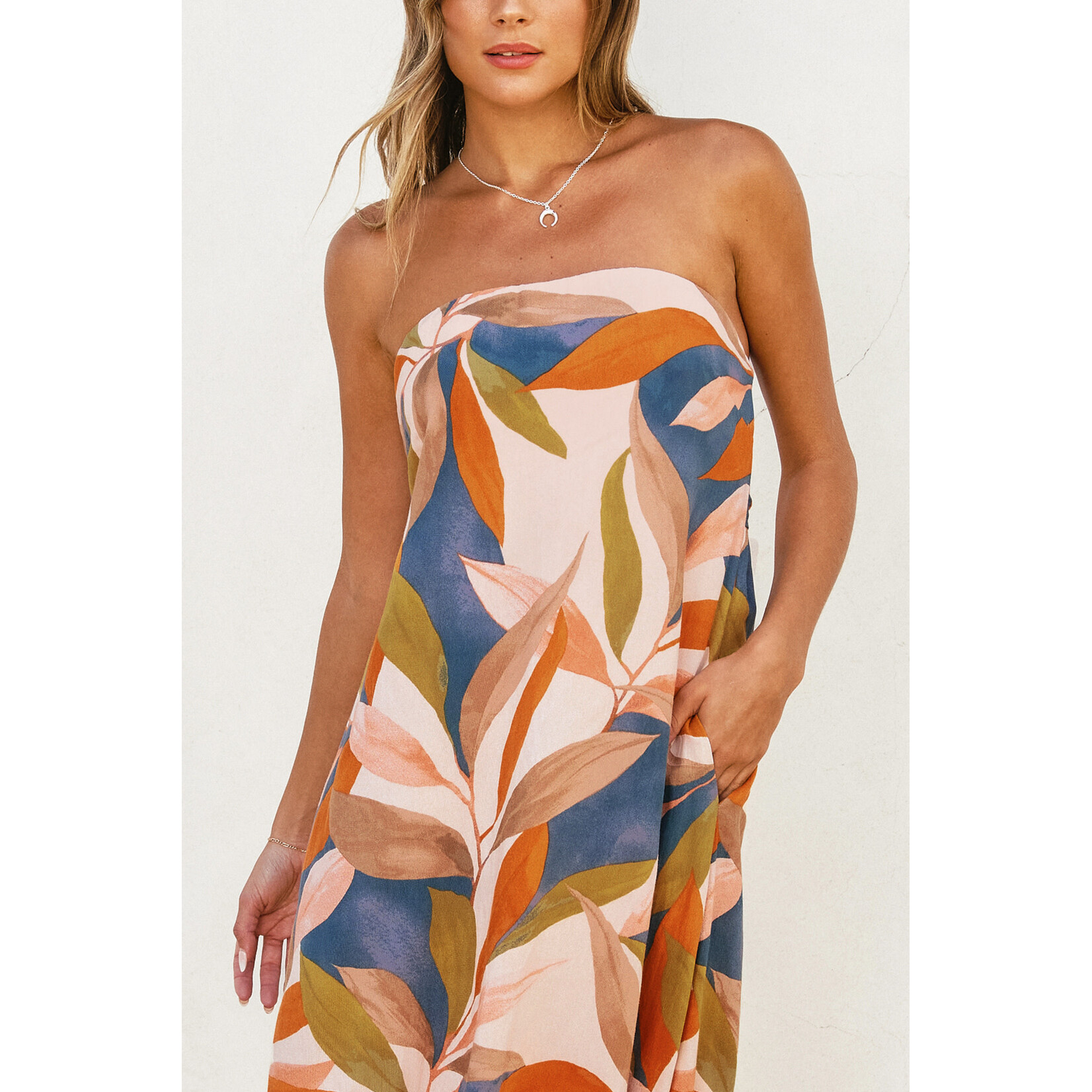 PERSIMMON BLUE MAXI DRESS