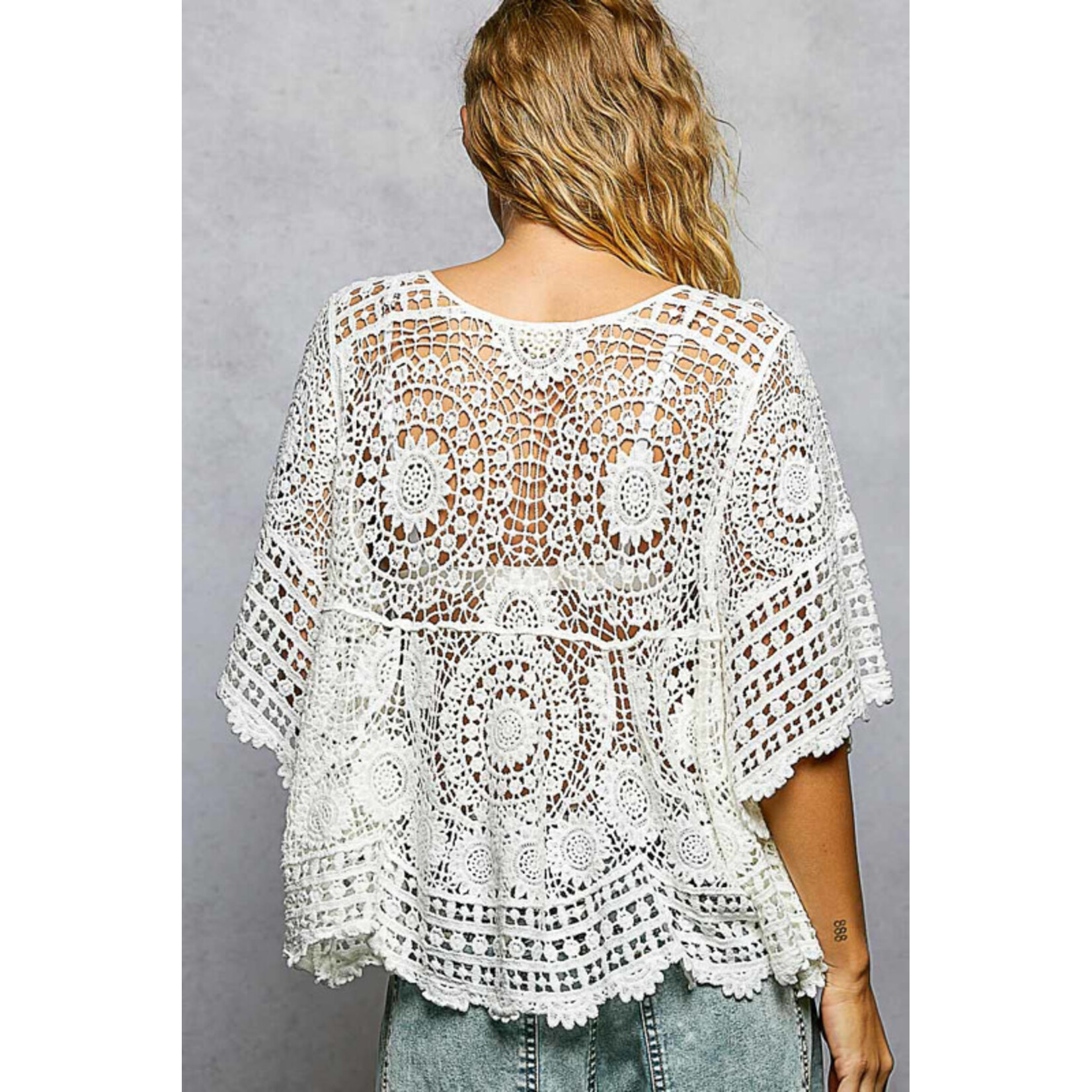 OFF WHITE CROCHET TOP