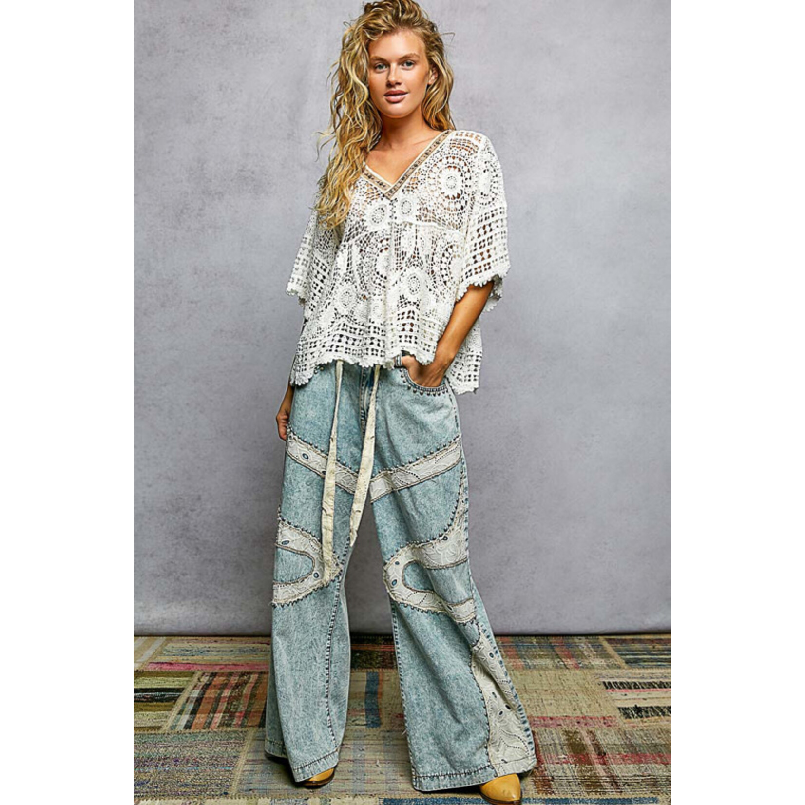 OFF WHITE CROCHET TOP