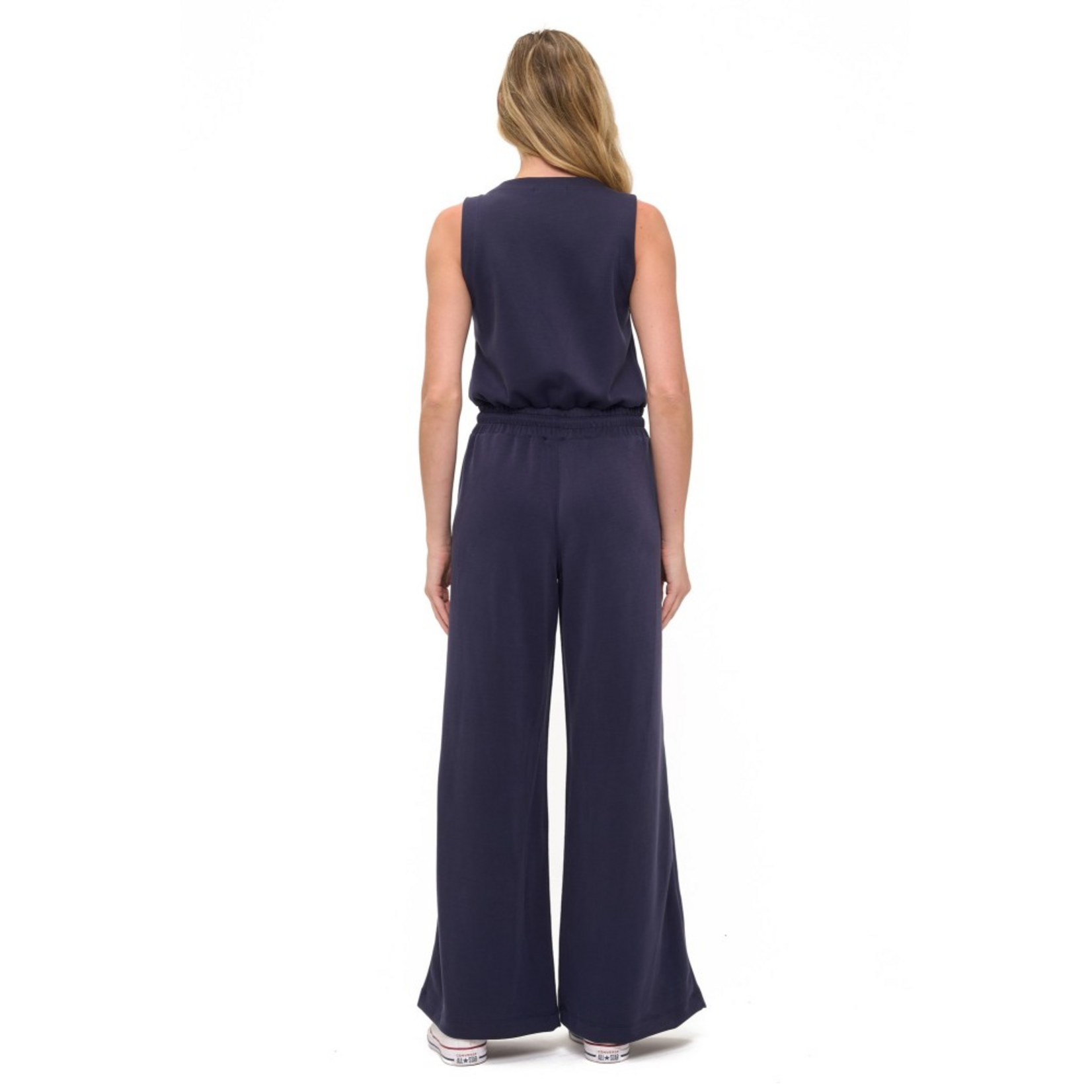 NAVY ZIPPER DETAIL SCUBA JUMPSUIT