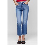 MEDIUM WASH CROP STRAIGHT JEANS