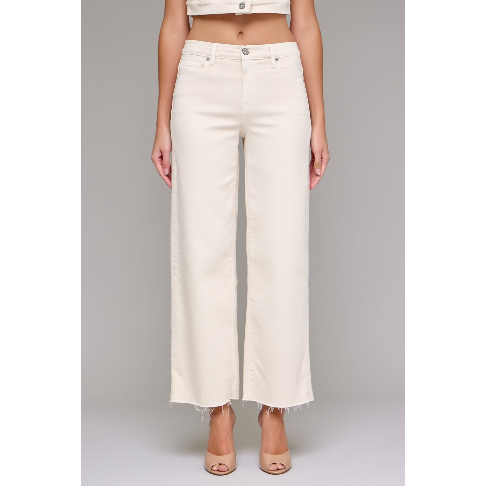 HIDDEN ECRU CLEAN STRETCH DAD JEAN