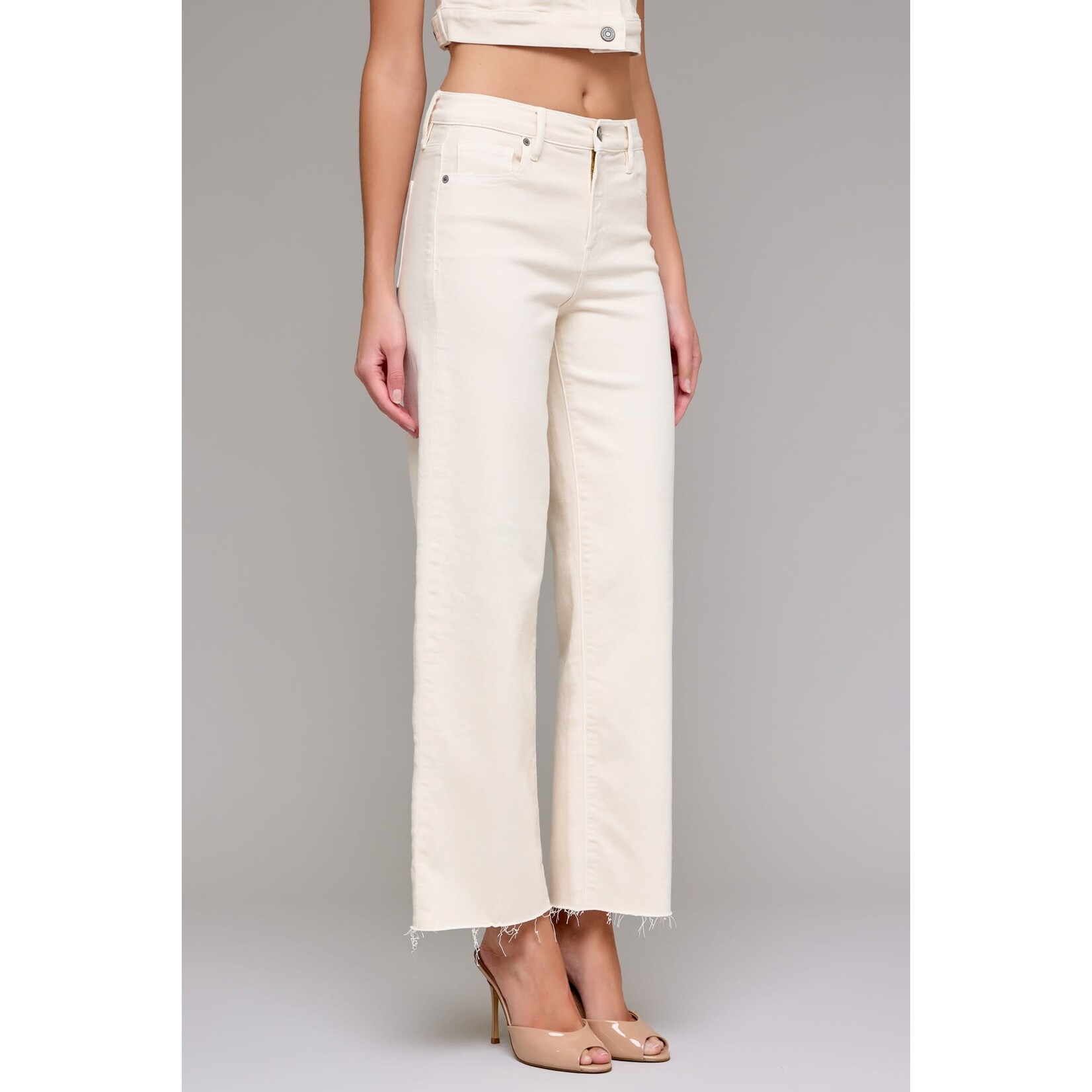 HIDDEN ECRU CLEAN STRETCH DAD JEAN