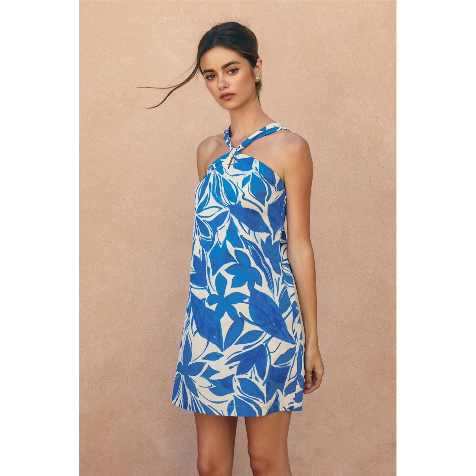 MYKONOS HALTER MINI DRESS
