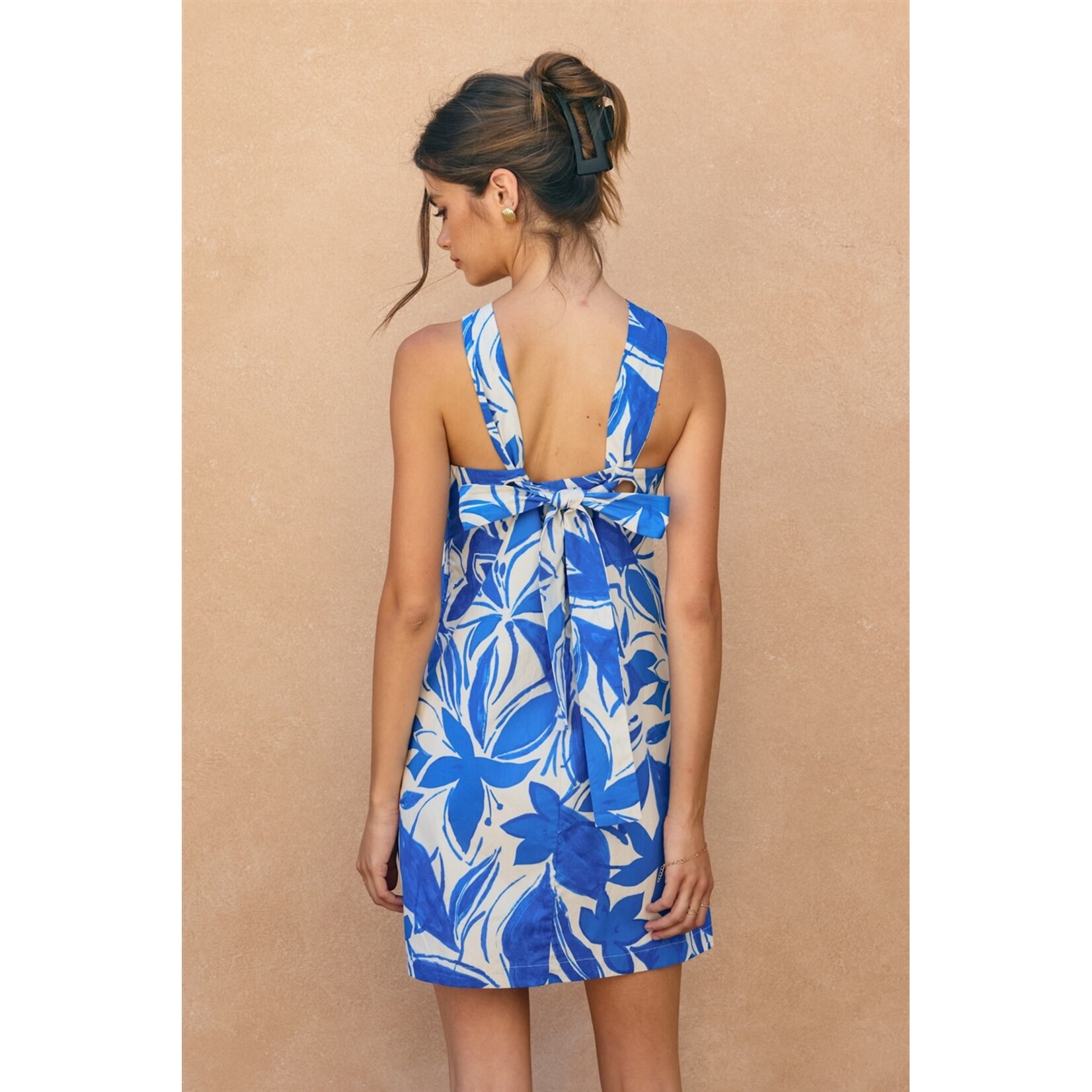 MYKONOS HALTER MINI DRESS