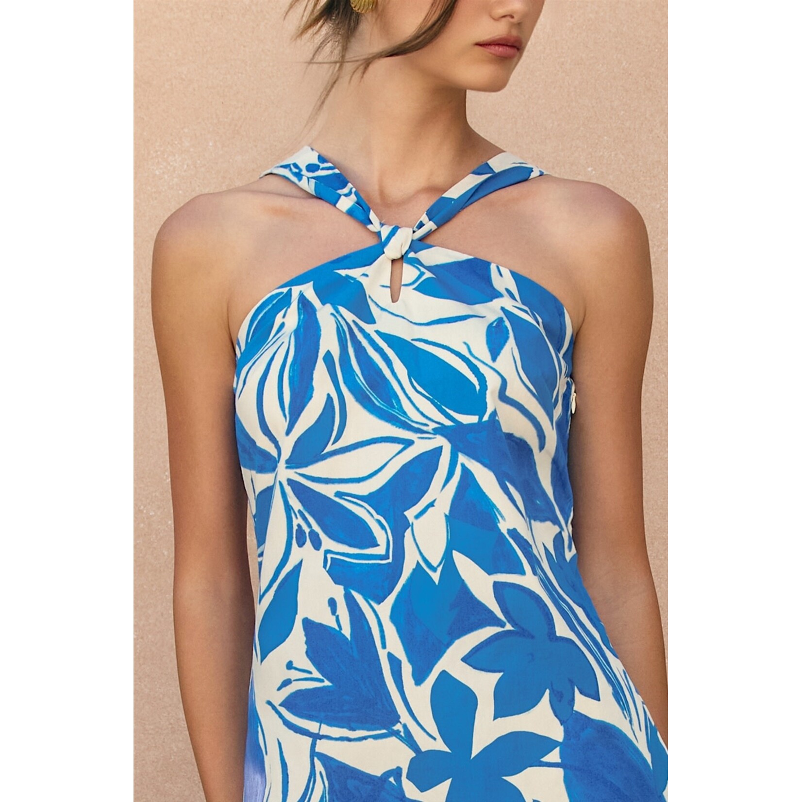 MYKONOS HALTER MINI DRESS