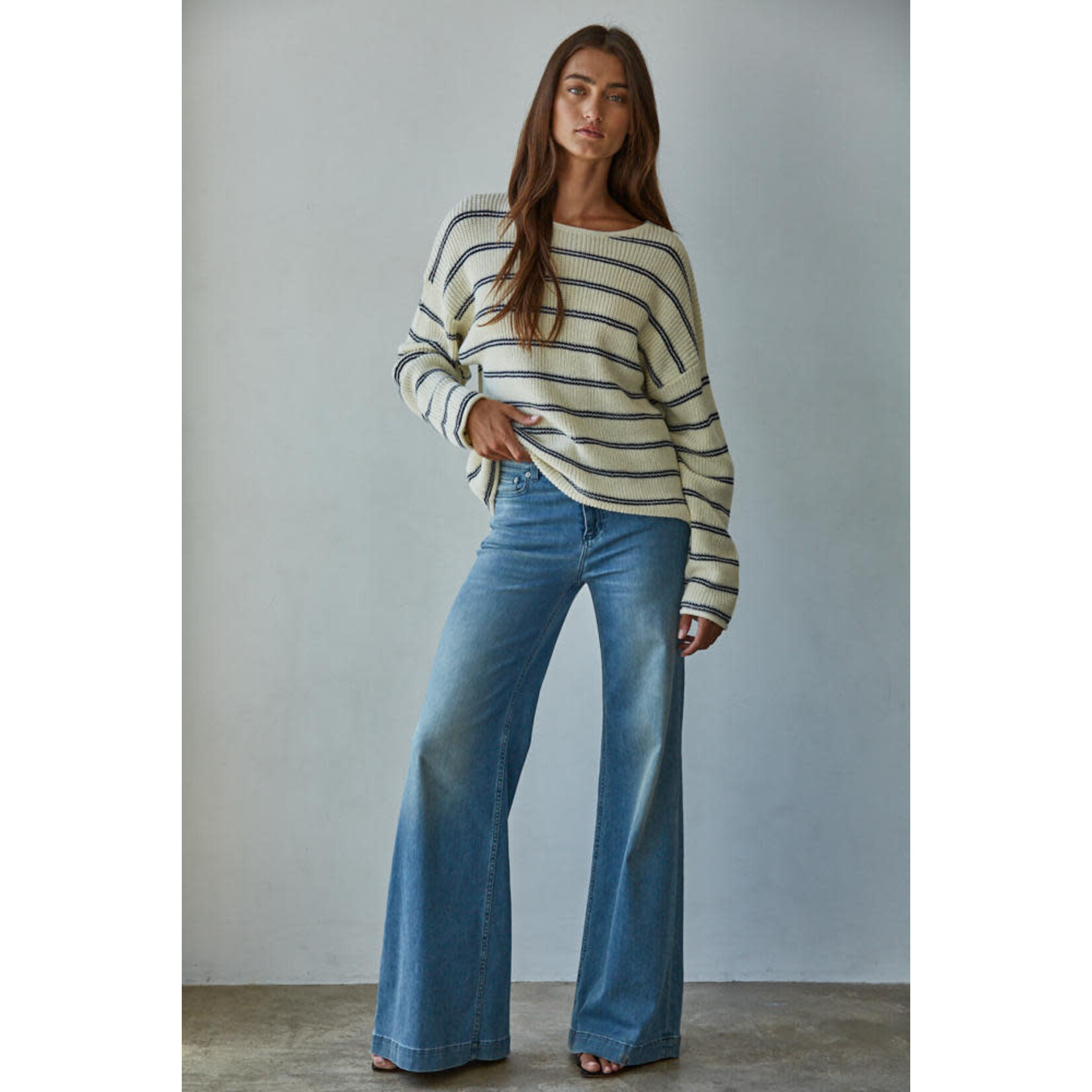 AYLA STRIPED PULLOVER