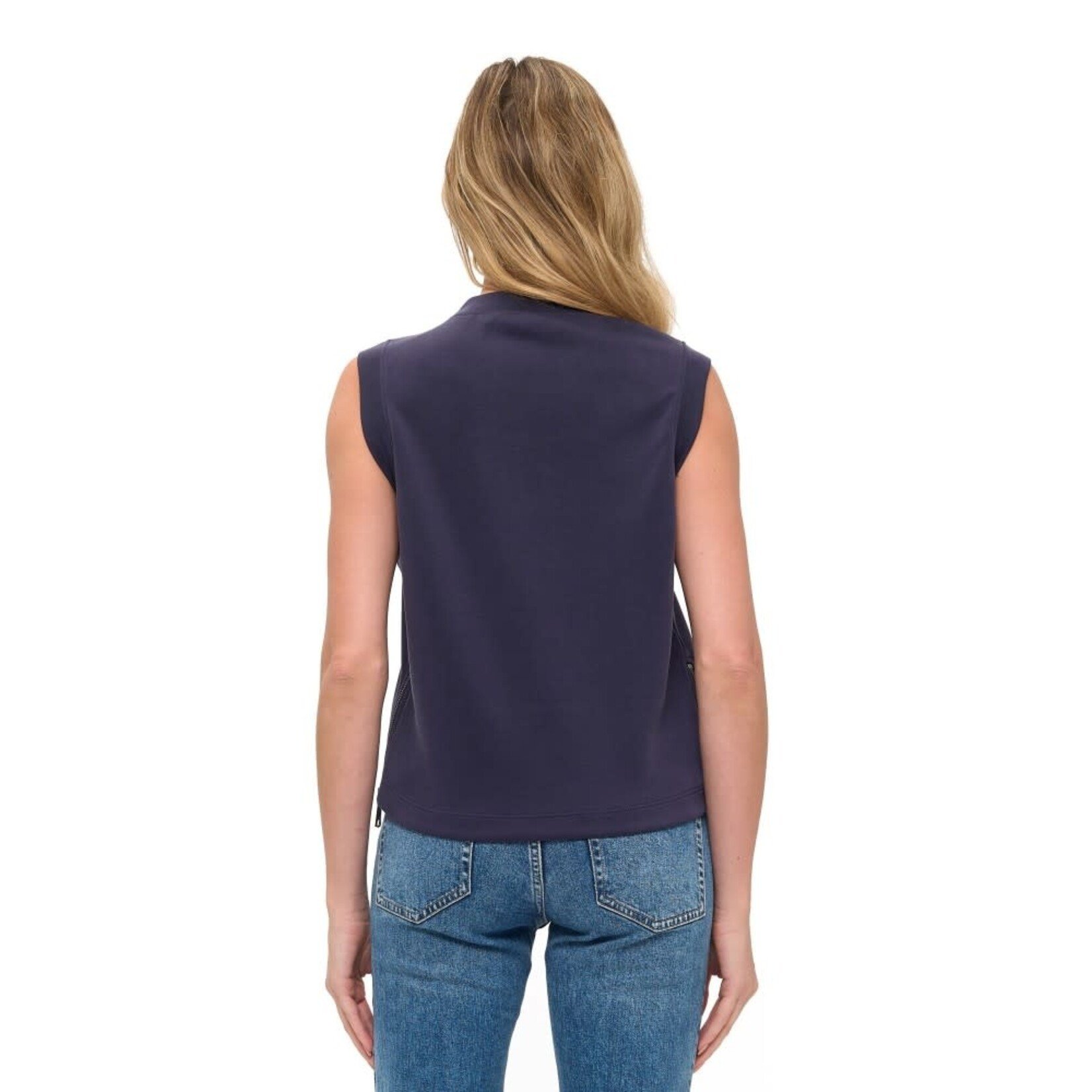 NAVY ZIPPER DETAIL TANK TOP