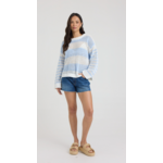 LIGHT BLUE OPEN-KNIT SWEATER