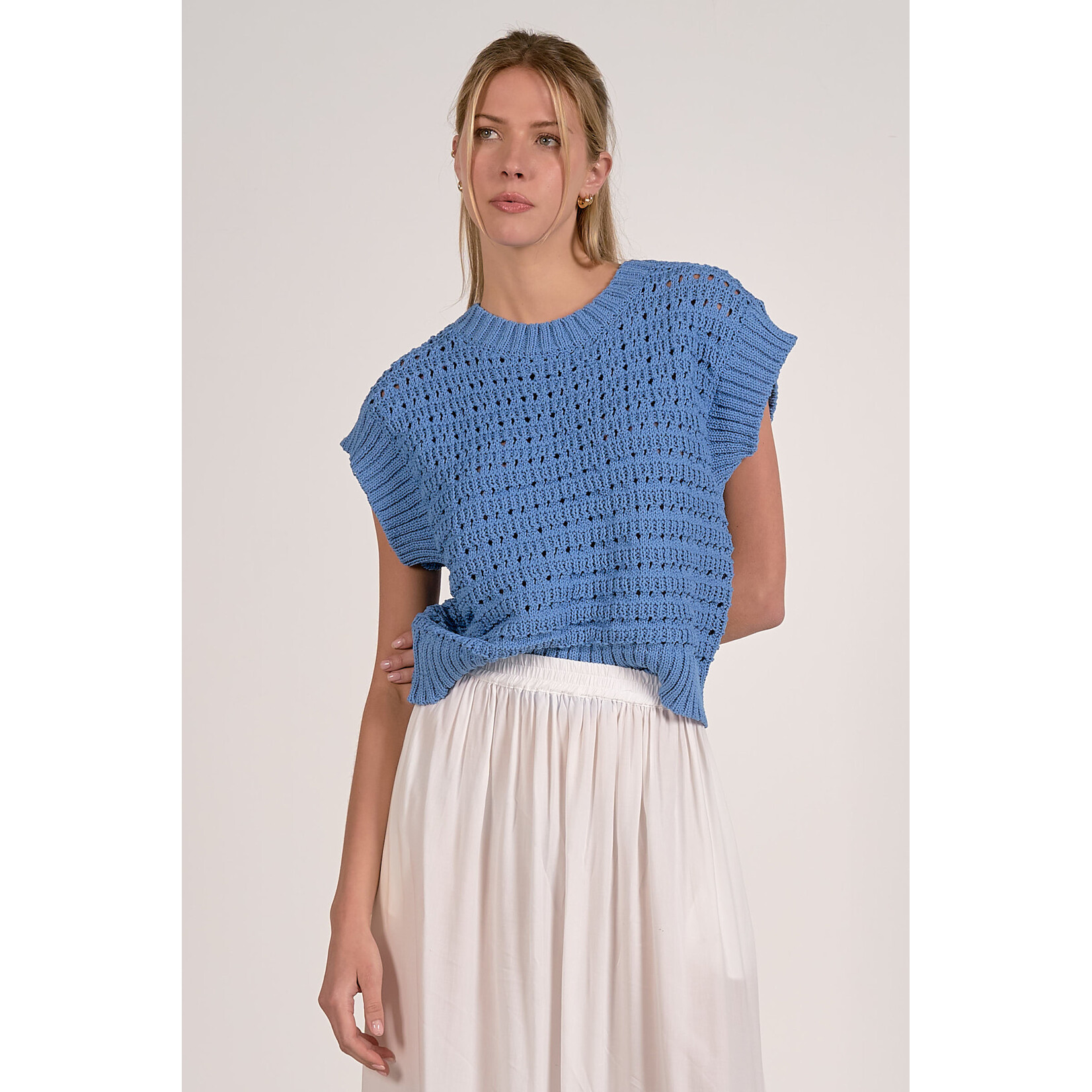 elan ELECTRIC BLUE KNIT SWEATER