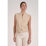 elan SAND SLEEVELESS ZIP UP