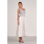elan STRIPED WOVEN MIDI DRESS
