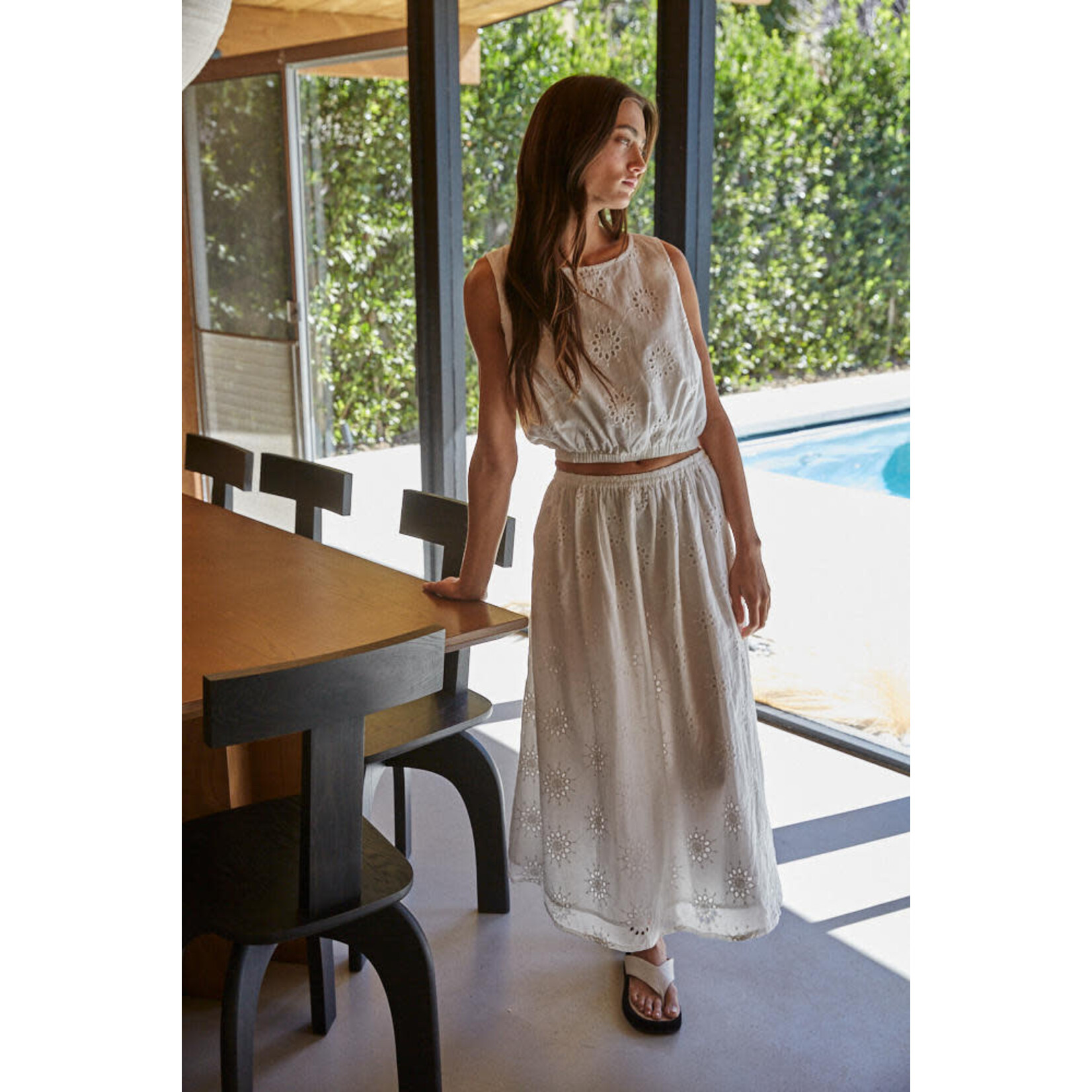 SILEA EYELET CROP TOP