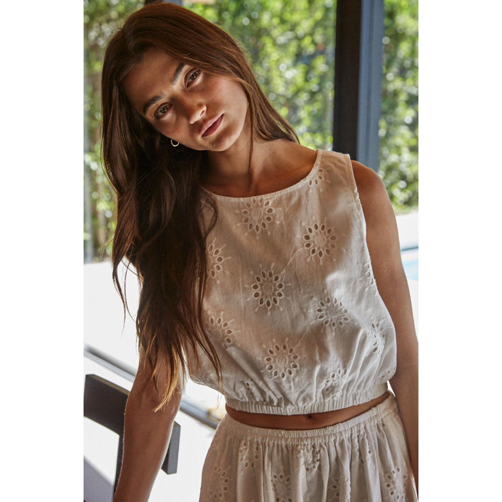 SILEA EYELET CROP TOP