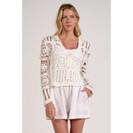 WHITE CROCHET CARDIGAN