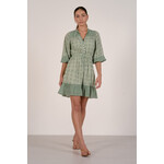 GREEN BOHO MINI DRESS