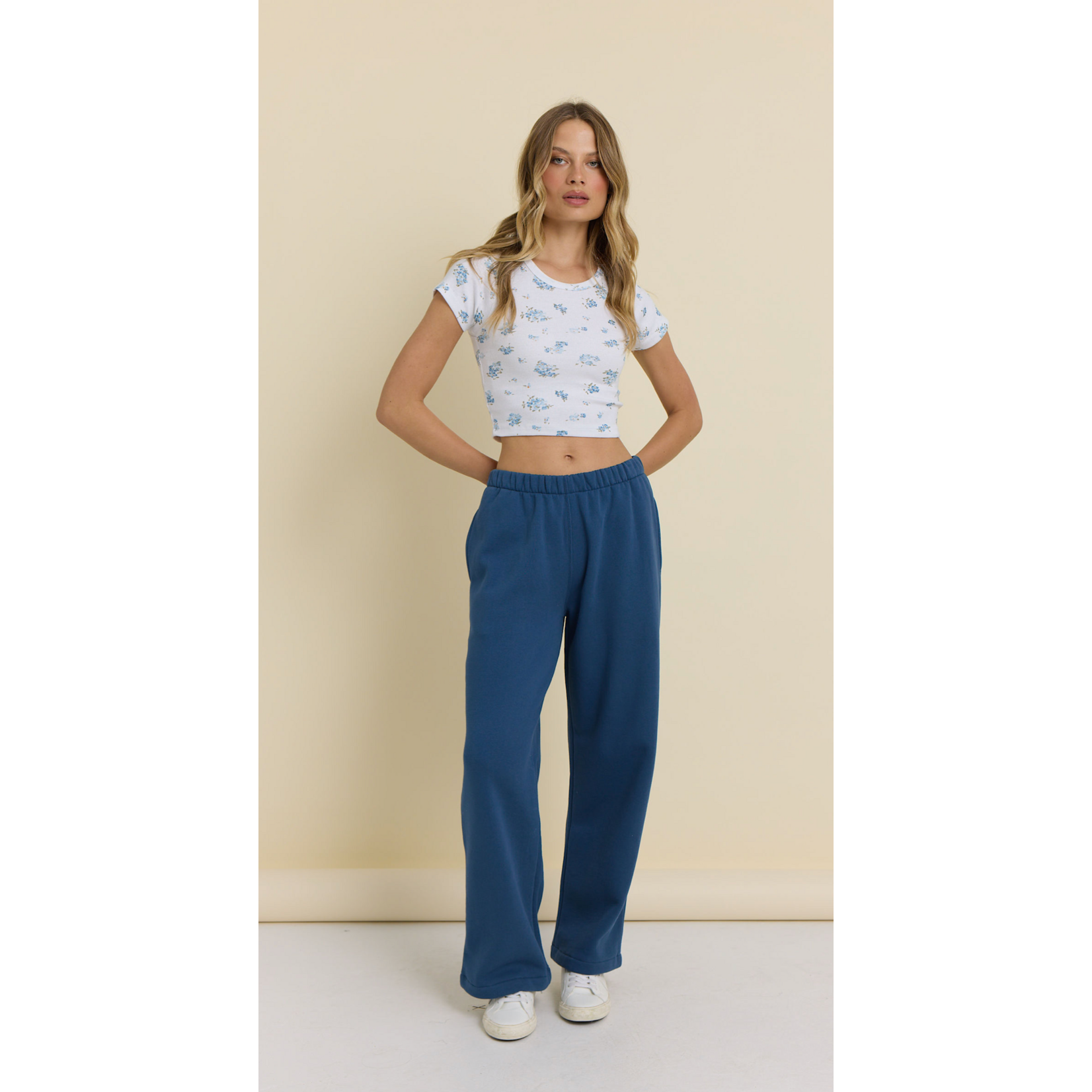 EAST COAST GARMENT DYE WIDE LEG PANT