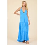 Vintage Havana HALTER DRESS W/ GOLD TRIM DETAIL