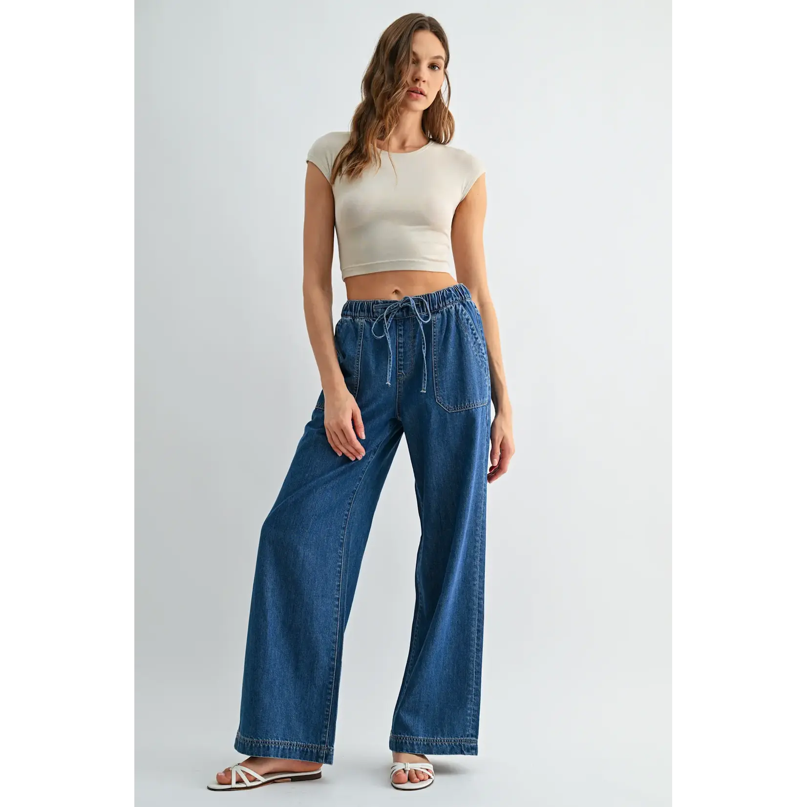 MICA DENIM BROOKE HIGH RISE WIDE JOGGER