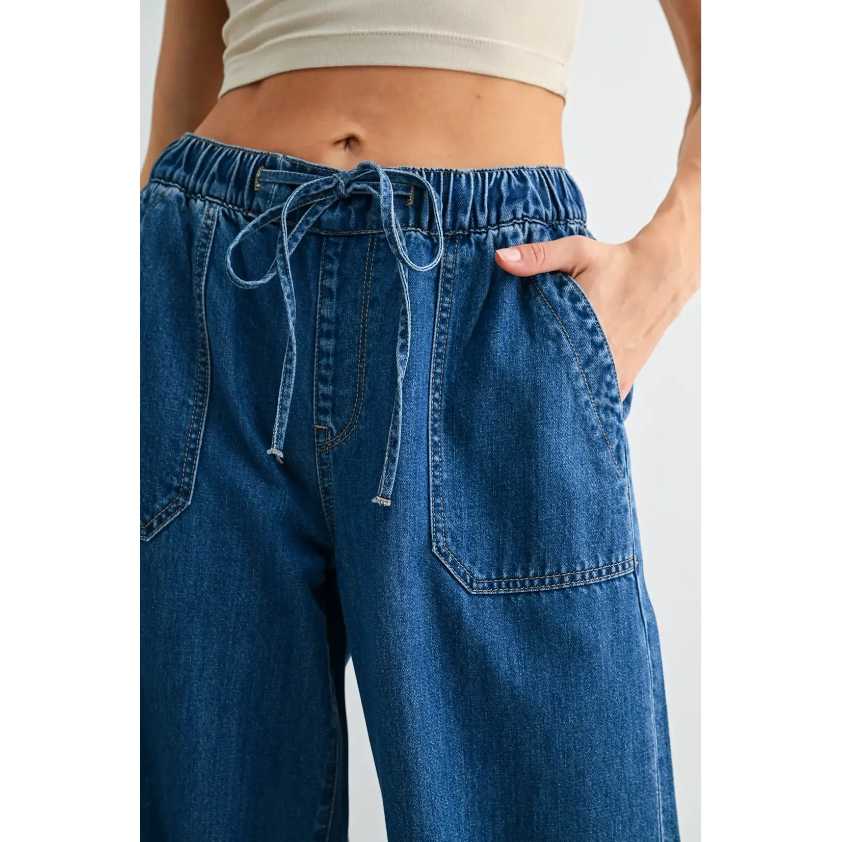 MICA DENIM BROOKE HIGH RISE WIDE JOGGER