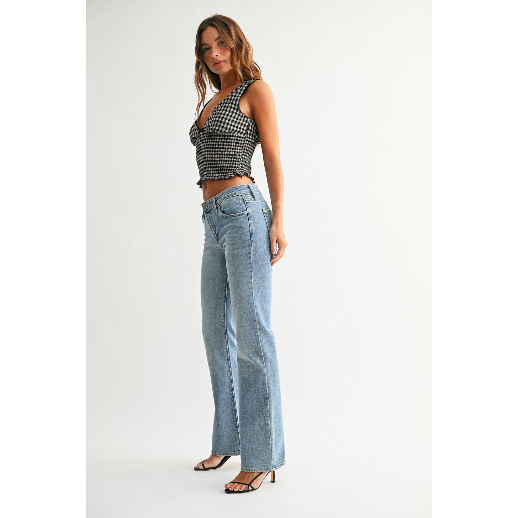 Just black denim/just usa LOW RISE VINTAGE SLIM BOOTCUT