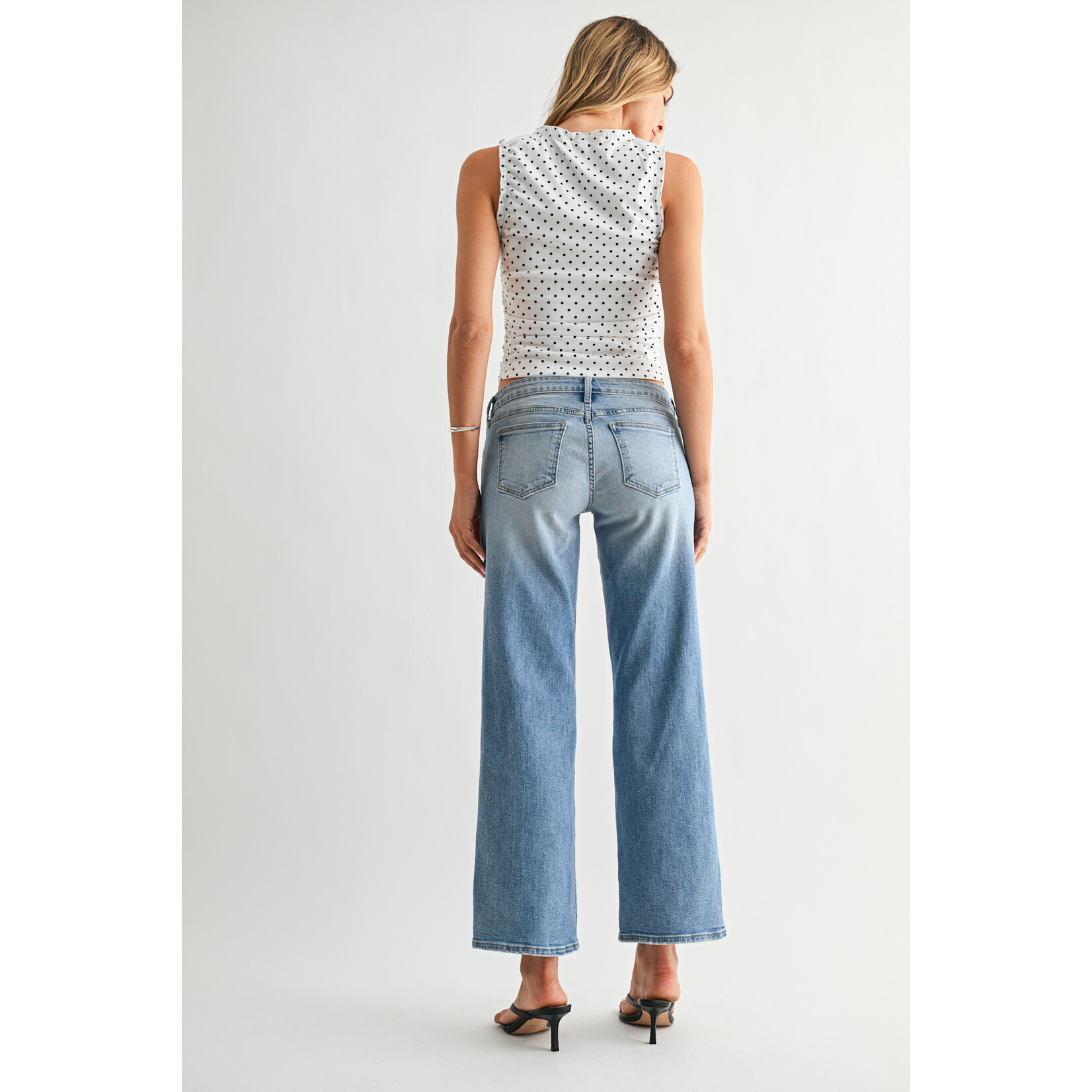 Just black denim/just usa SUPER LOW RISE RELAXED CROP