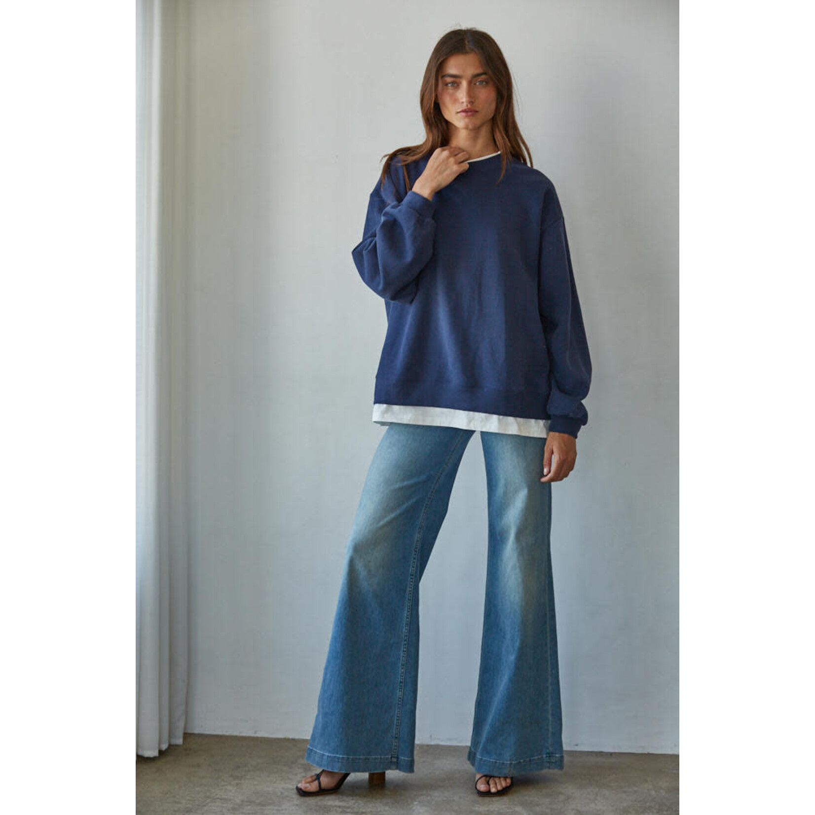 ALWAYS ON CREW TWOFER PULLOVER