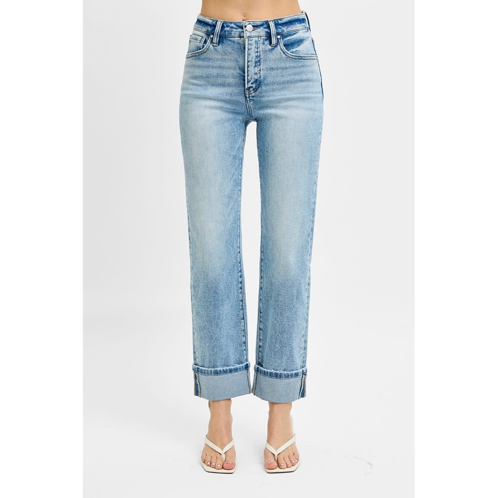 HIGH RISE CROP STRAIGHT JEAN