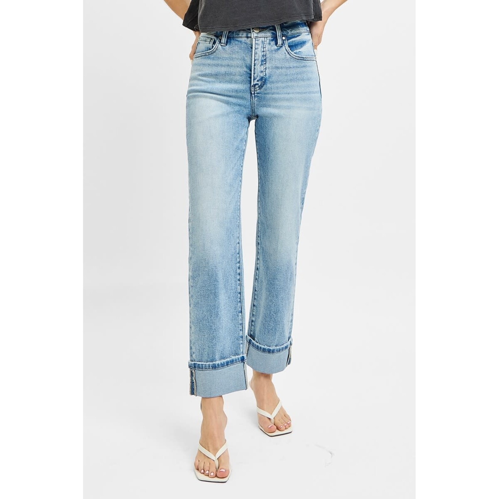 HIGH RISE CROP STRAIGHT JEAN