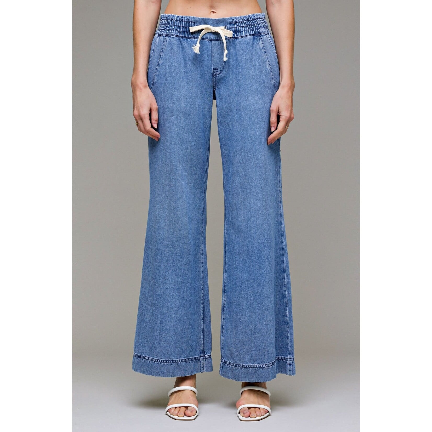 HIDDEN MEDIUM WASH WIDE LEG