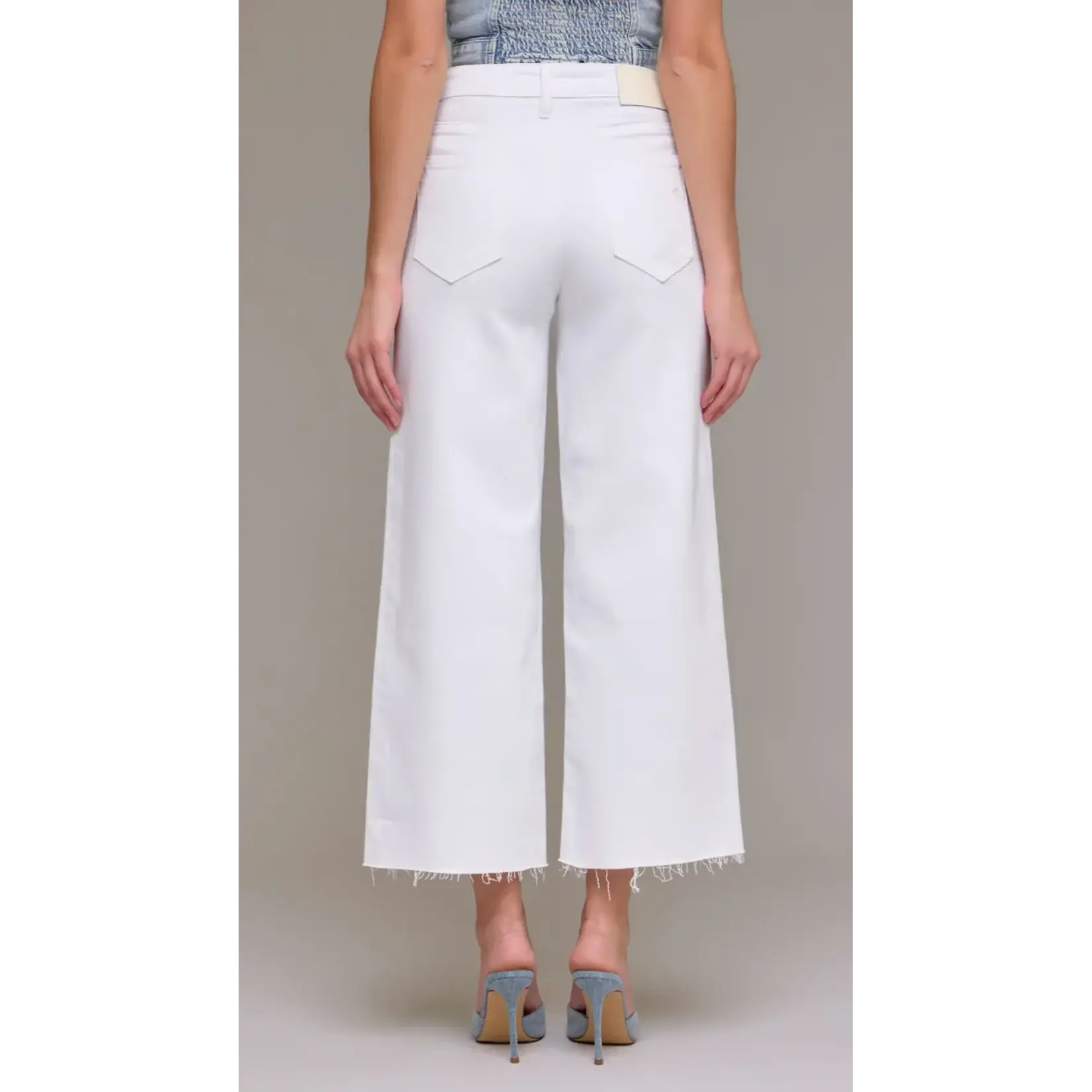HIDDEN CLEAN CROPPED WIDE LEG JEANS