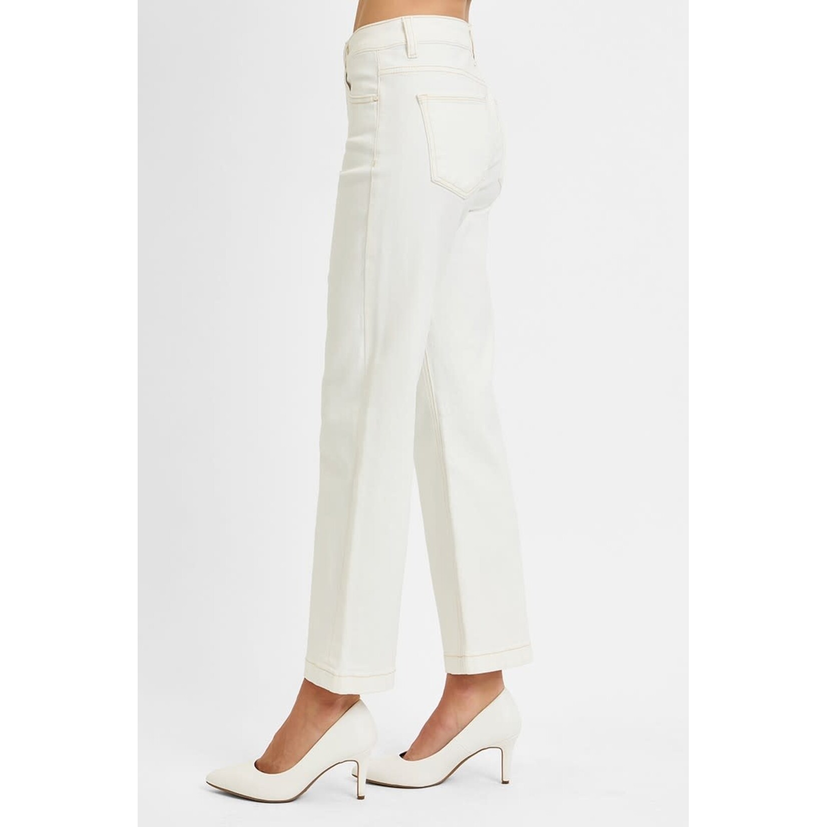 MID RISE ANKLE STRAIGHT JEANS