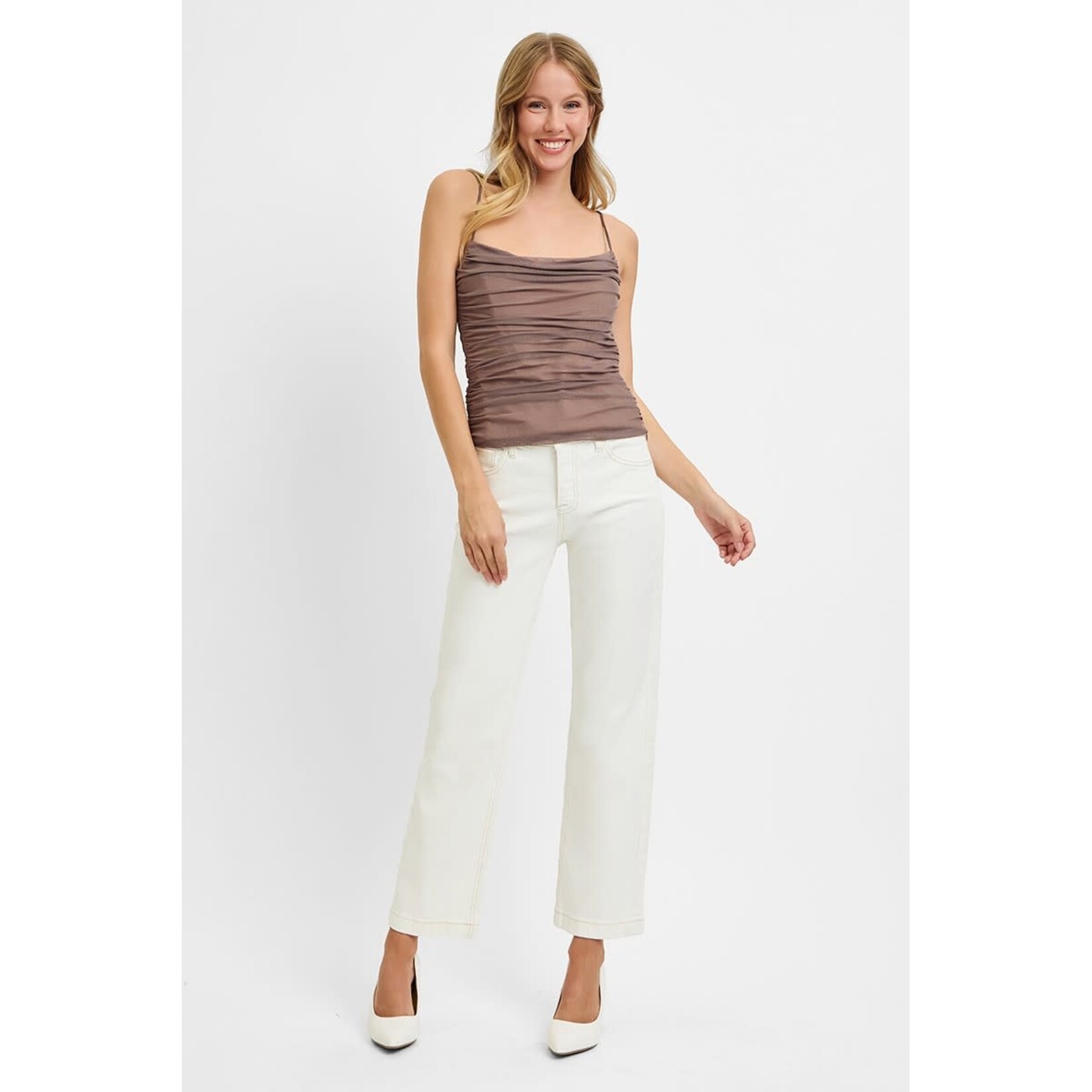MID RISE ANKLE STRAIGHT JEANS