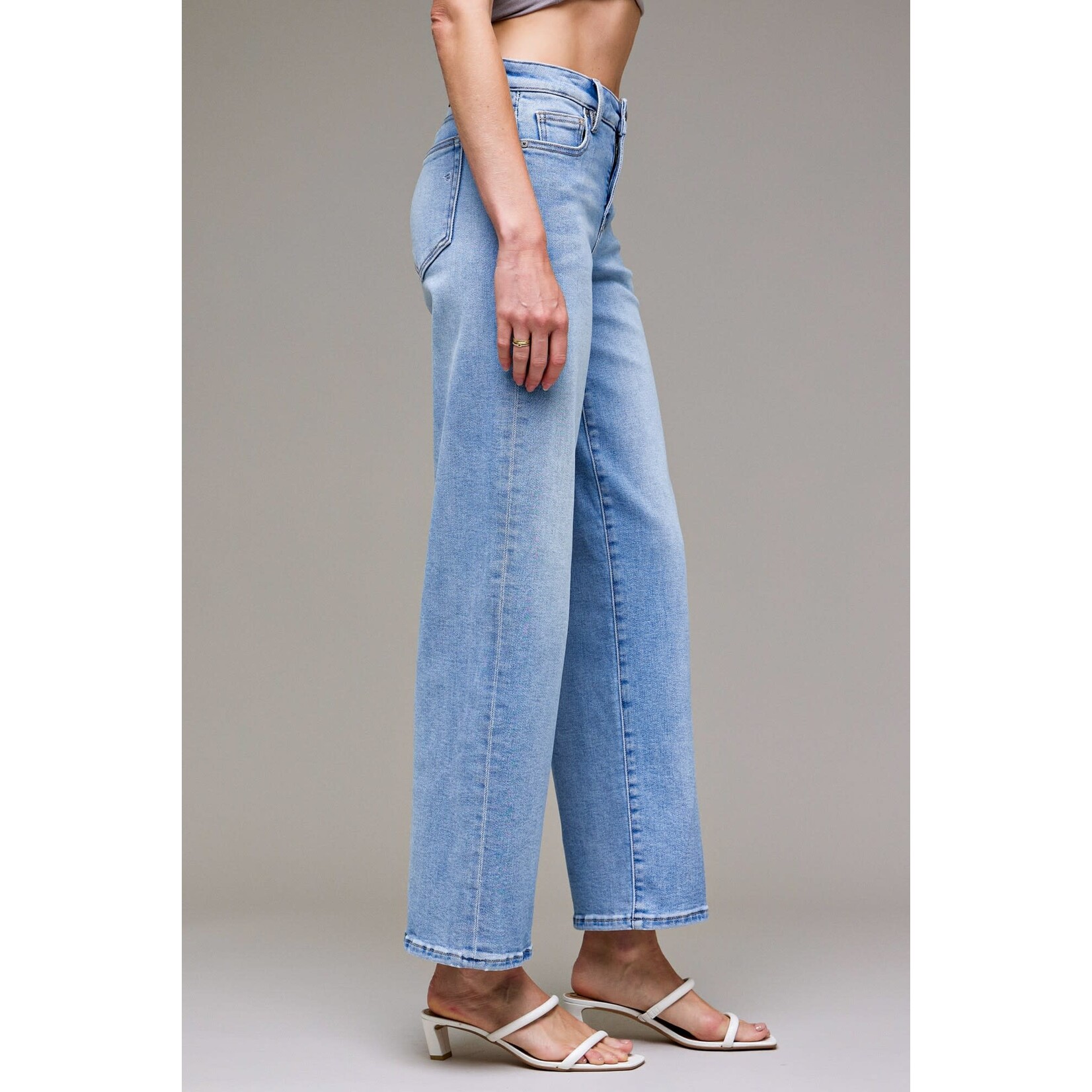 HIDDEN MID RISE STRETCH DAD JEAN