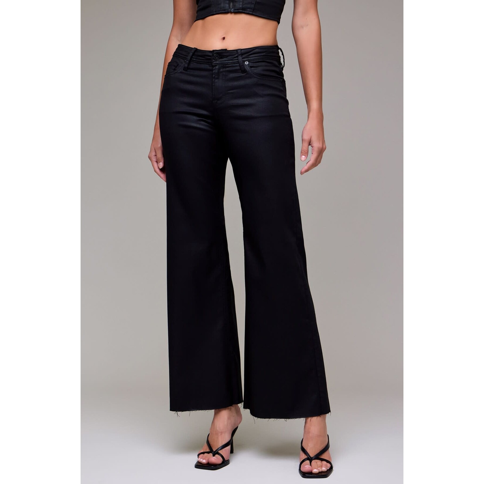 HIDDEN LOW RISE COATED COMFORT FLARE JEAN