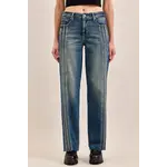 HIDDEN MID RISE CLASSIC STRAIGHT WITH PINSTRIPE DETAIL