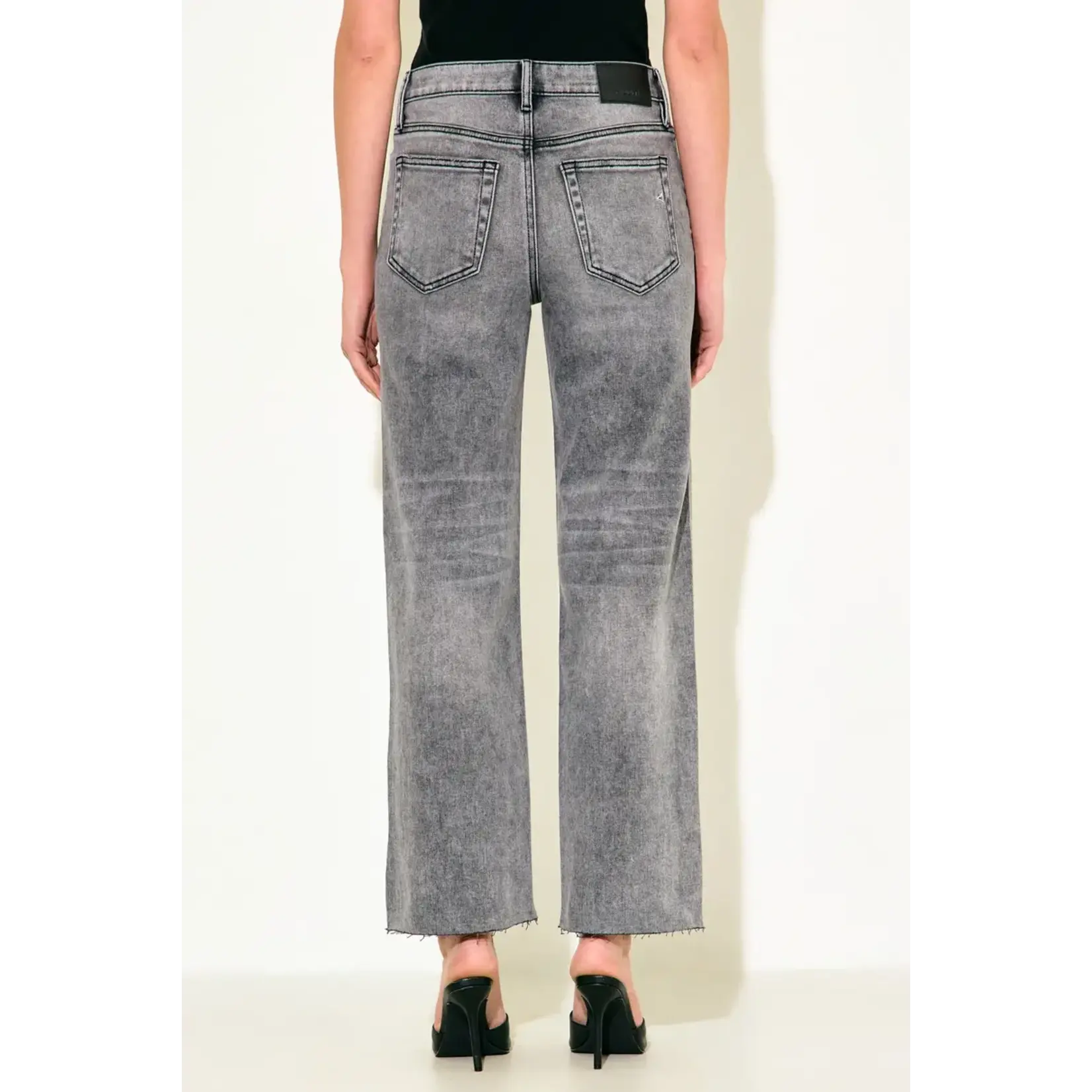 HIDDEN WASHED GREY CLASSIC STRAIGHT WITH CLEAN CUT HEM