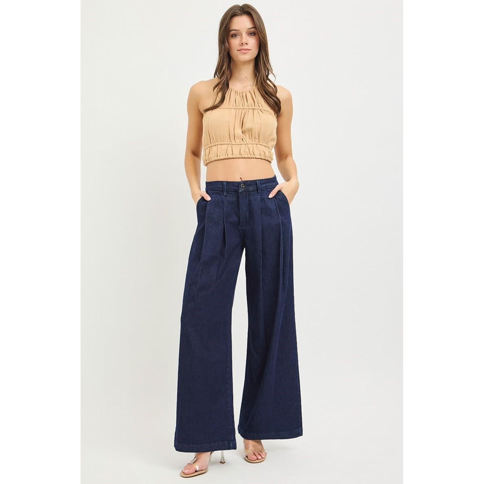 RISEN RISEN SLOUCHY PALAZZO JEANS