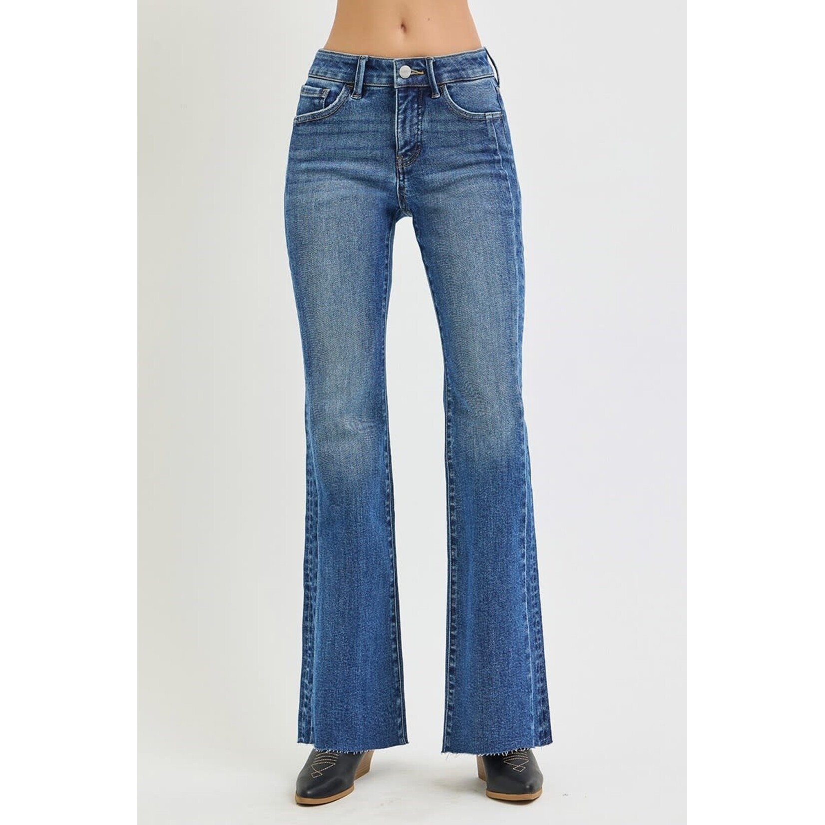 RISEN RISEN MID RISE FLARE JEANS