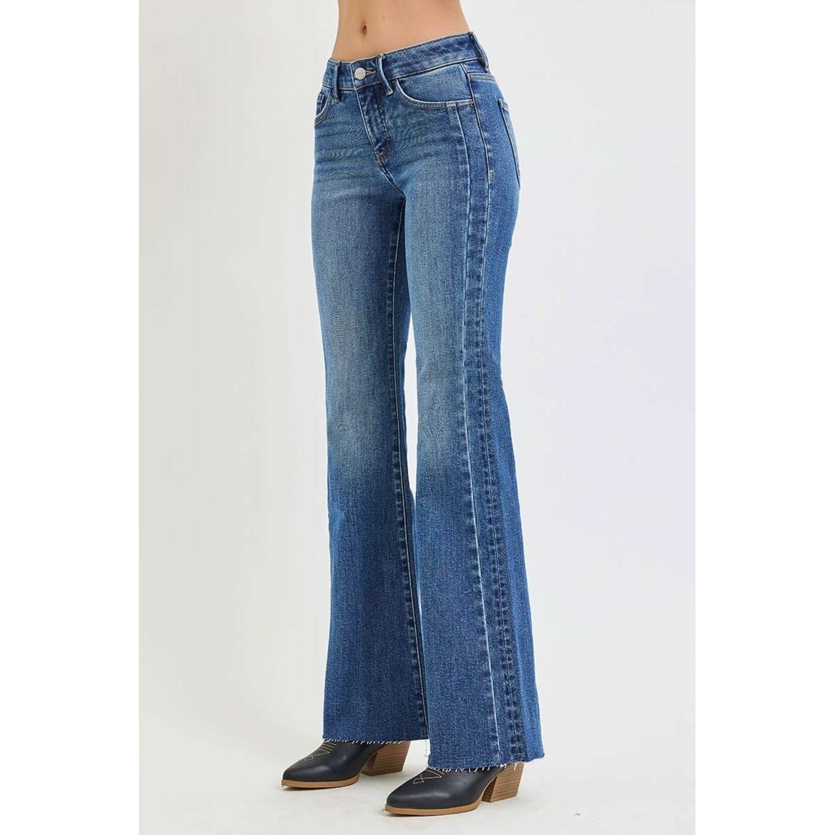 RISEN RISEN MID RISE FLARE JEANS
