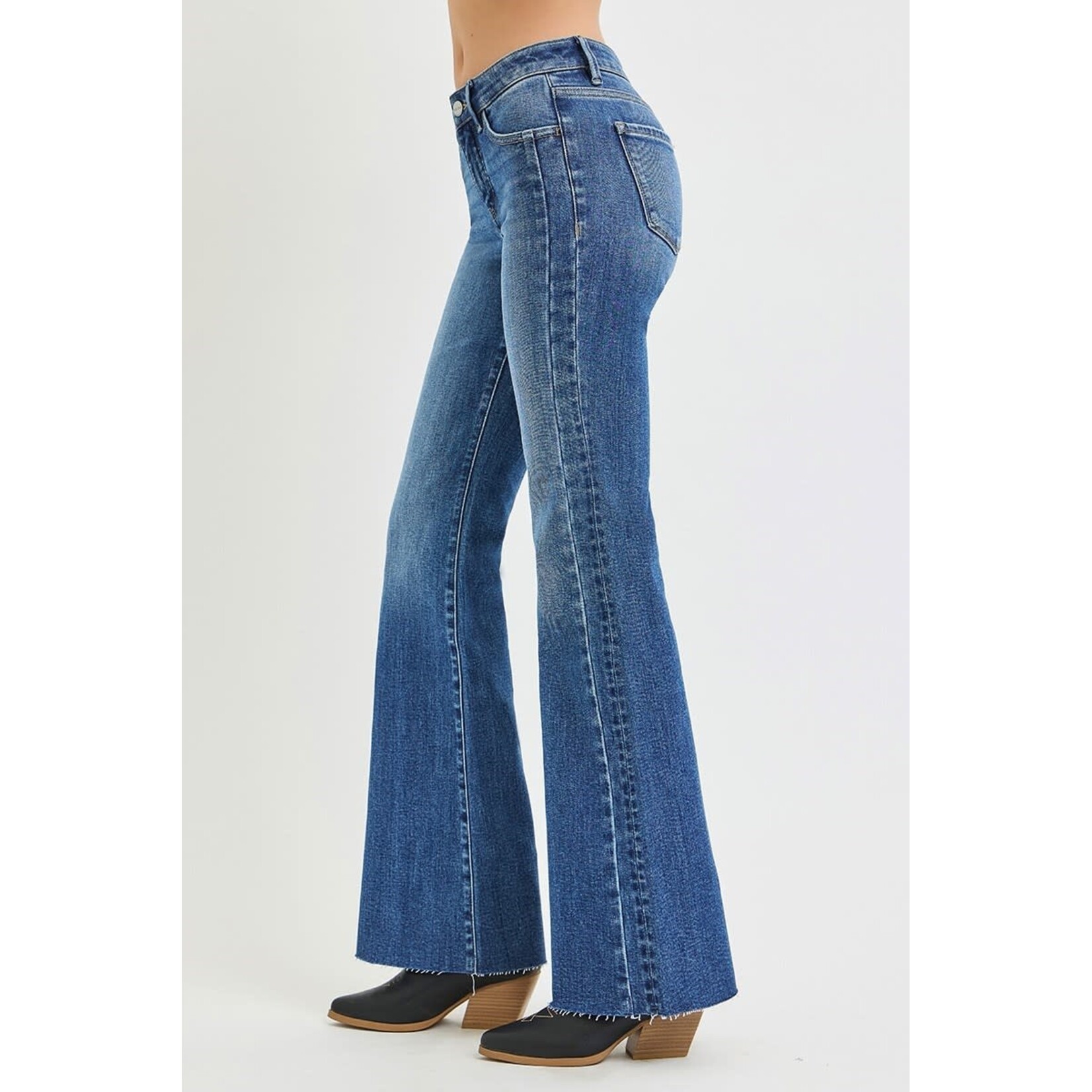 RISEN RISEN MID RISE FLARE JEANS