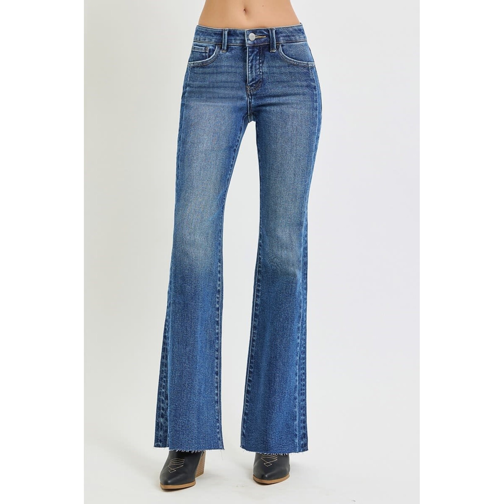 RISEN RISEN MID RISE FLARE JEANS