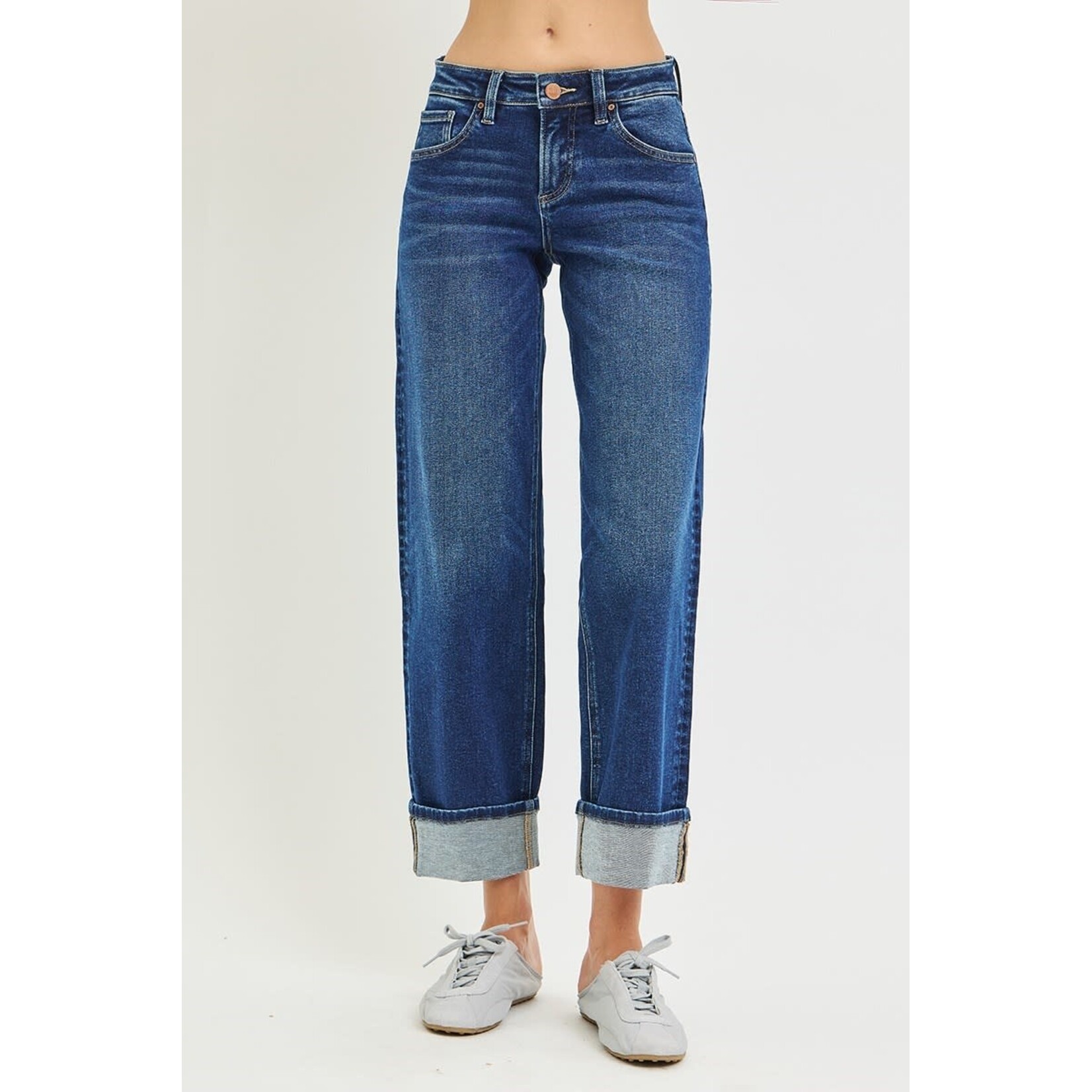 RISEN RISEN LOW RISE SLOUCHY BOYFRIEND JEANS